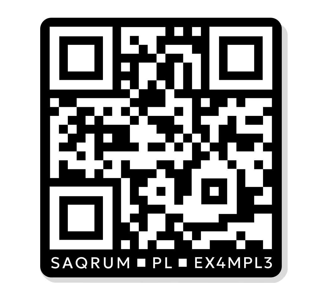 Tabliczka kod QR 70x65mm Black/White