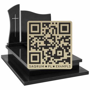 Kod QR na pomnik, nagrobek, kolumbarium + publikacja życiorysu LightBeige/Black