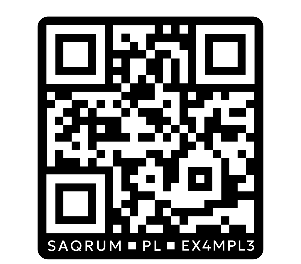 Tabliczka kod QR 70x65mm Black/White