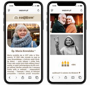 Życiorys saQRum na smartfonie