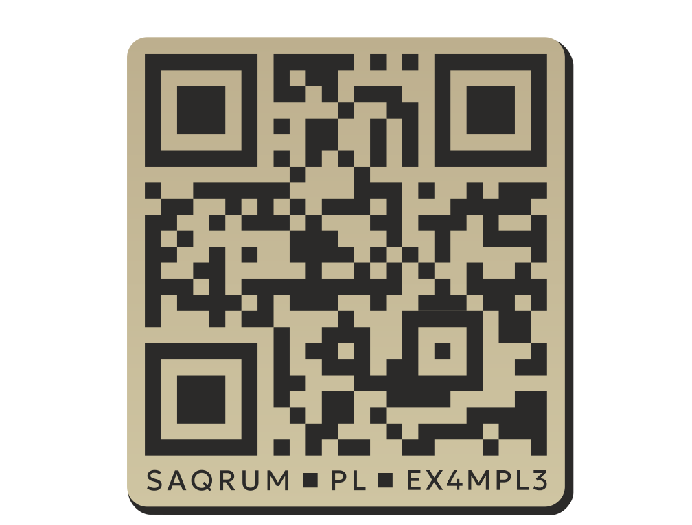 Tabliczka kod QR 58x54mm LightBeige/Black