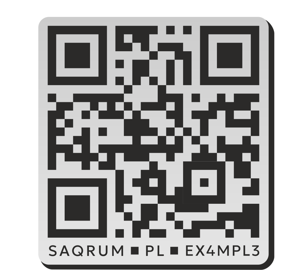 Tabliczka kod QR 70x65mm Alu/Black